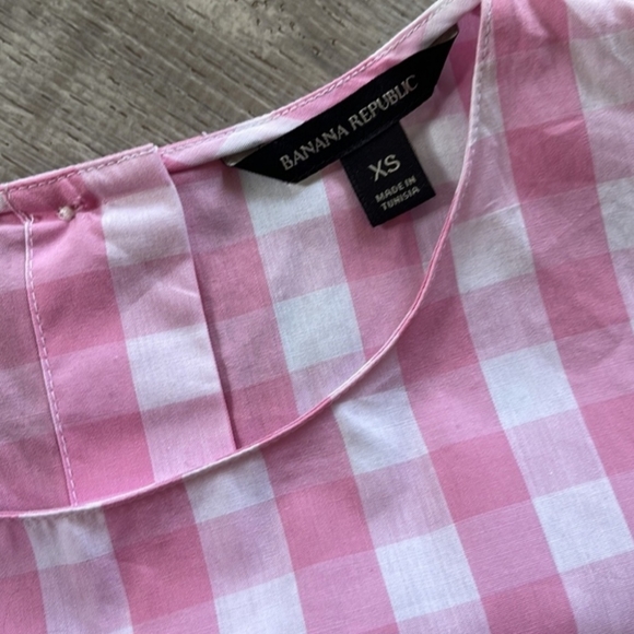 Banana Republic Pink and White gingham Size XS - Picture 4 of 5
